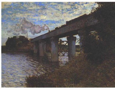 The Train Bridge in Argenteuil by Claude Monet